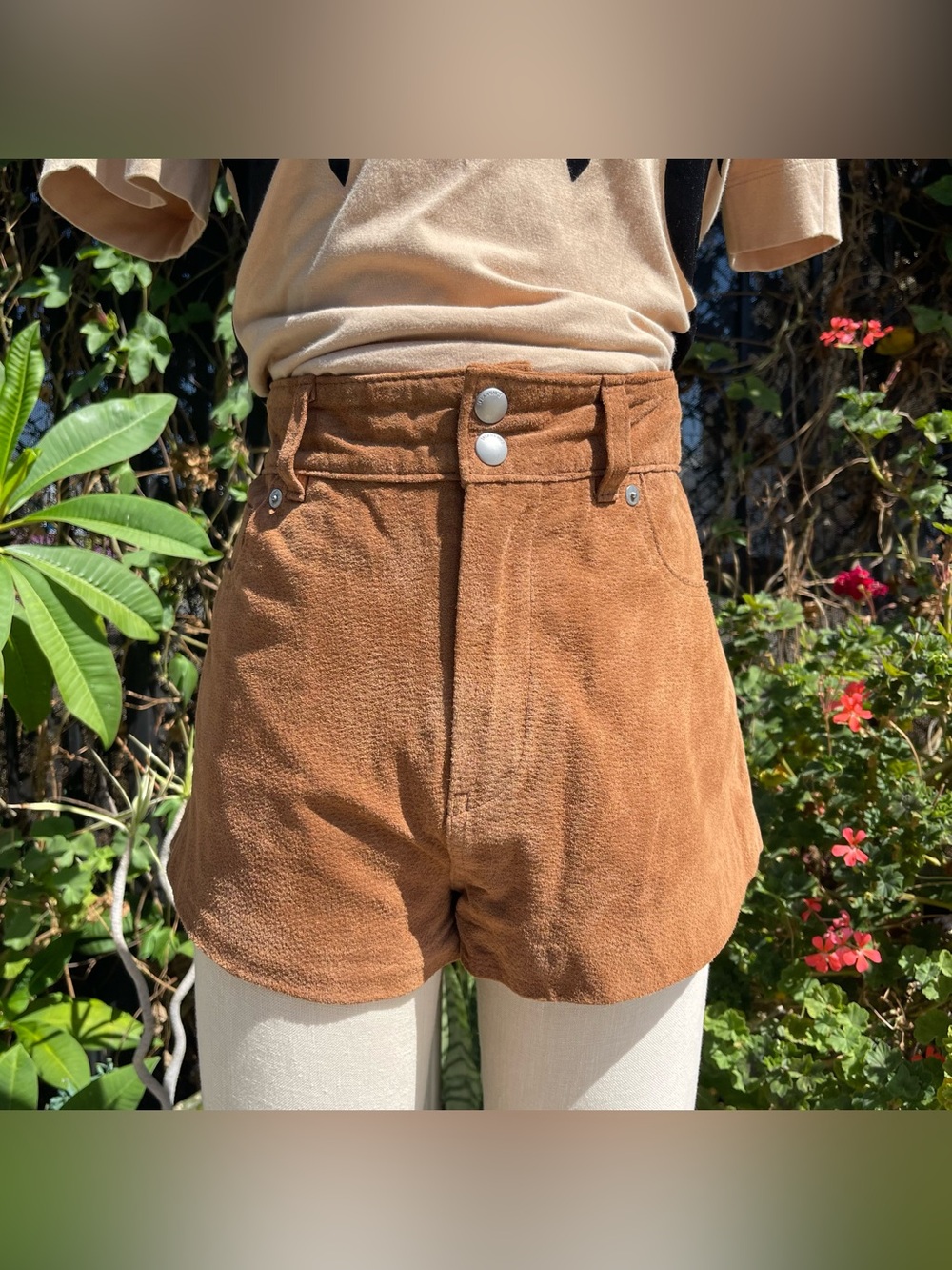 Blank NYC Suede Leather Daisy Duke High Waisted Shots EUC SZ 30 REVOLVE